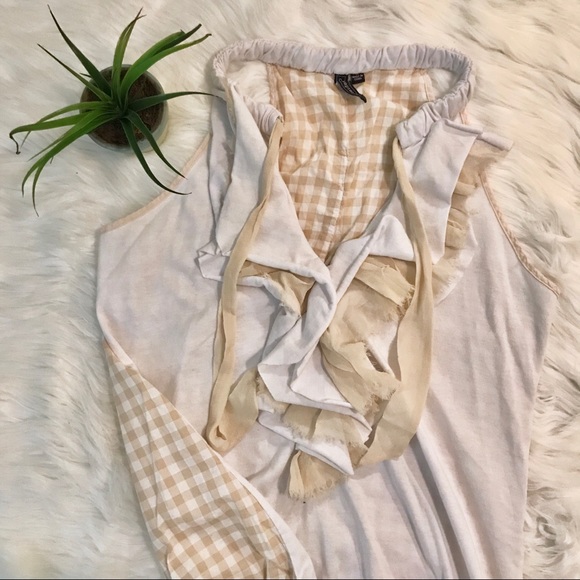 Anthropologie Tops - Anthropologie One September Gingham Ruffle Top